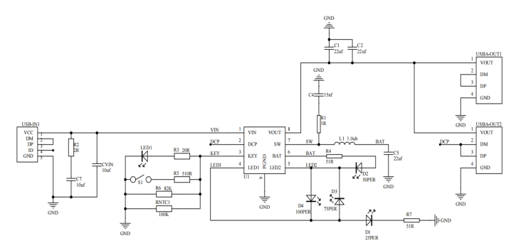 XR3327单节锂电池充放电电源管理芯片