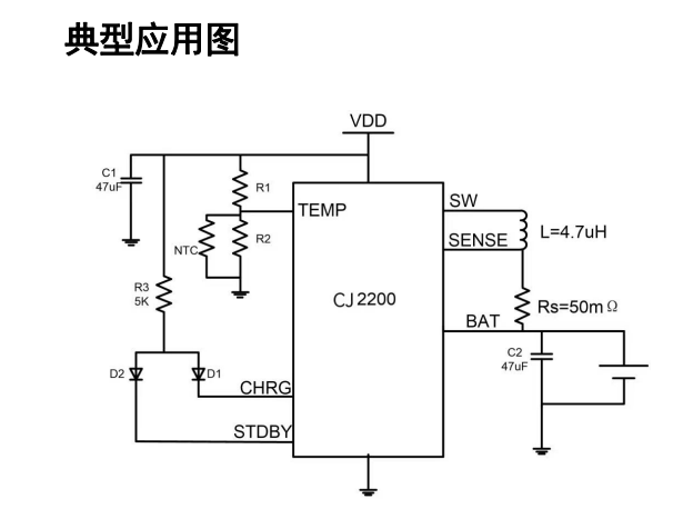 5V/2A的充电芯片有那些？CJ2200同步降压锂电池充电芯片