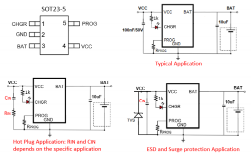 SA4354 36V 集成 OVP 保护 600mA 锂电池线性充电芯片