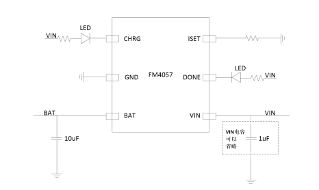 FM4057 32V 耐压单节锂电池线性充电芯片