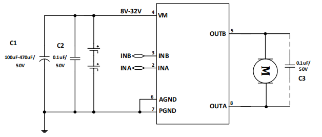 MX500HC直流风扇摇头电机驱动芯片，32V 0.5A持续电流 直流马达驱动电路