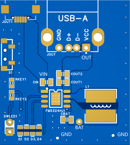 2.0A充电，2.5A放电 锂电池充放电电源管理芯片FM5324HJ1 替代IP5306 SM5308