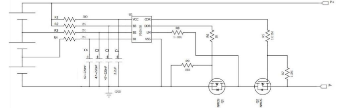 FM3450C 3节串联用锂电池保护IC