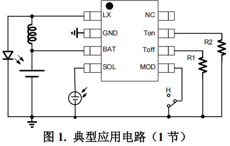 YX861C 是一款支持LED 常亮和闪亮两功能 的太阳能灯串控制芯片