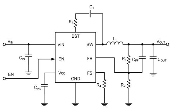 MX8360J DC-DC同步降压变换器，宽输入电压范围：4V~30V，输出电流6A